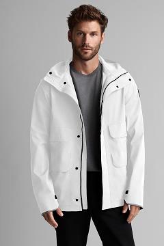 Chamarras Canada Goose Hombre Mexico - Meaford Chubasquero Black Label Blancos MT2935761